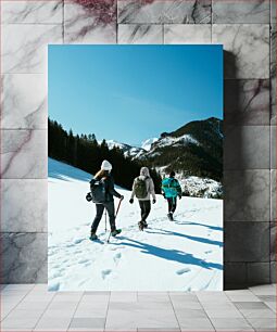 Πίνακας, Winter Hike in Snowy Mountains Χειμερινή πεζοπορία στα Χιονισμένα Όρη