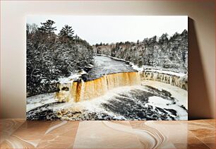 Πίνακας, Winter Waterfall in the Forest Χειμερινός καταρράκτης στο δάσος