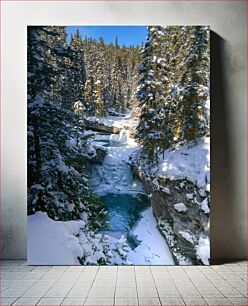 Πίνακας, Winter Wonderland Waterfall Καταρράκτης Winter Wonderland