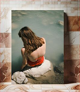 Πίνακας, Woman by the Water Γυναίκα δίπλα στο νερό