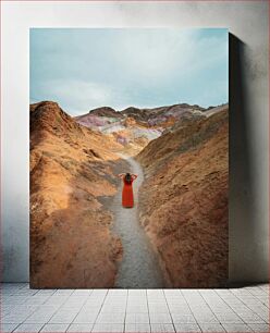 Πίνακας, Woman in a Colorful Canyon Γυναίκα σε ένα πολύχρωμο φαράγγι