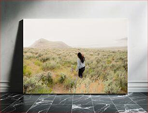 Πίνακας, Woman in a Vast Landscape Γυναίκα σε ένα απέραντο τοπίο