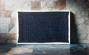 Πίνακας, woman's skirt length, cotton, indigo dye, African (Mali) XXc stored in box; stored w/ 85.125.1,5,11 narrow band handwoven, indigo dyed; Name: Kaai - beautiful