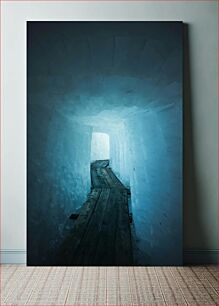 Πίνακας, Wooden Path in an Ice Tunnel Ξύλινο μονοπάτι σε μια σήραγγα πάγου