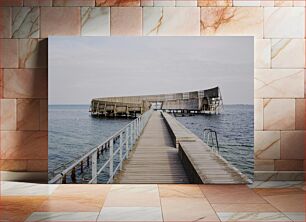 Πίνακας, Wooden Pier into the Sea Ξύλινη προβλήτα στη θάλασσα