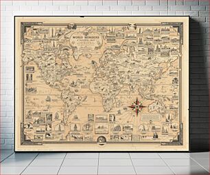 Πίνακας, World wonders : a pictorial map