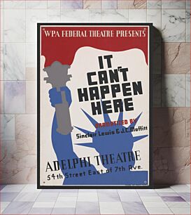 Πίνακας, WPA Federal Theatre presents "It can't happen here" dramatized by Sinclair Lewis & J.C. Moffitt : Adelphi Theatre, 54th Street East of 7th Ave