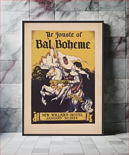 Πίνακας, Ye jouste of Bal Boheme. New Willard Hotel. January 30, 1928