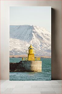 Πίνακας, Yellow Lighthouse by Snowy Mountain Yellow Lighthouse από το Snowy Mountain