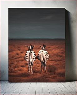 Πίνακας, Zebras in the Savannah Ζέβρες στη Σαβάνα