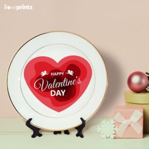 Πιατέλα Heart with Happy Valentines Day