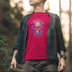 Psychedelic Skull Art Tshirt