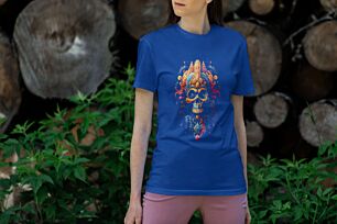 Psychedelic Skull Design Tshirt