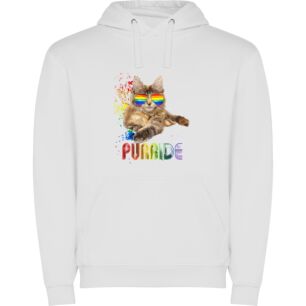 Purrfect Prideful Feline Φούτερ με κουκούλα