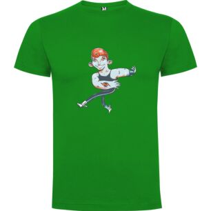 Red-Haired Cartoon Runner Tshirt