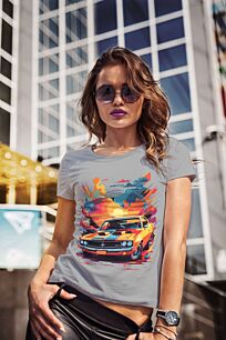 Retro Muscle Car with Vibrant Background Tshirt