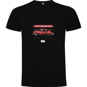 Retro Performance Red Car Tshirt