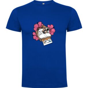 Retro Pink Camera Illustration Tshirt