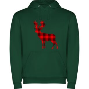 Shadowed Flannel Deer Φούτερ με κουκούλα