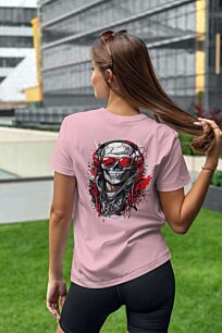 Skull with Headphones and Red Sunglasses Tshirt