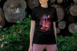 Space Explorer in Artistic Galaxy Tshirt