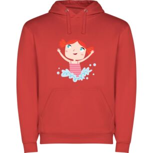 Splashing Red-Haired Water Sprite Φούτερ με κουκούλα