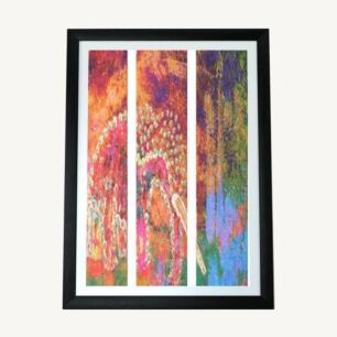 Orange Elephant Split Landscape Canvas Print