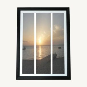 Doctor's Cave Beach, Jamaica Sunset 3 Split Panels Canvas Print