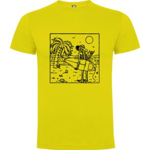 Surfing Skeleton Sketch Tshirt