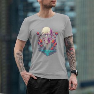 Surreal Skull and Planets Tshirt