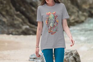 Surreal Skull with Abstract Surroundings Tshirt