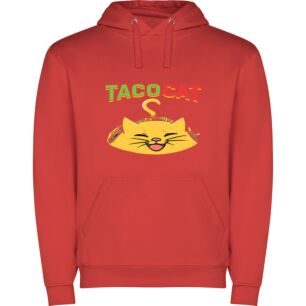 Taco-Crowned Feline Charm Φούτερ με κουκούλα