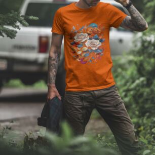 Vibrant Floral Art Tshirt