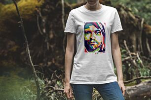 Vibrant Pop Art Portrait of Kurt Cobain Tshirt