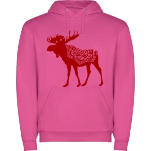 Vibrant Tribal Moose Design Φούτερ με κουκούλα