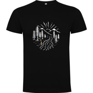 Wilderness Woodcut Tattoo Tshirt