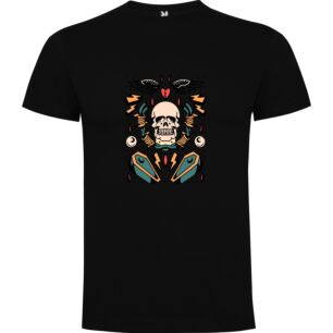 Winged Skull Tattoo Illustration Tshirt