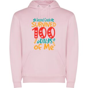 100 Days' Triumph: 2100 Φούτερ με κουκούλα σε χρώμα Ροζ Small