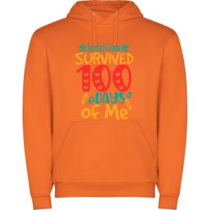 100 Days' Triumph: 2100 Φούτερ με κουκούλα σε χρώμα Πορτοκαλί XXXLarge(3XL)