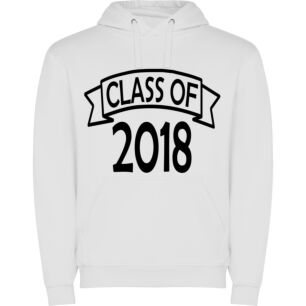 2018 Monochrome Grad Art Φούτερ με κουκούλα σε χρώμα Λευκό XXXLarge(3XL)