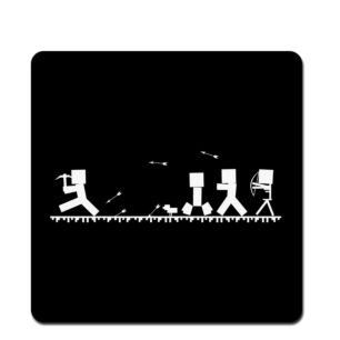 Minecraft Mouse Pad Black and White