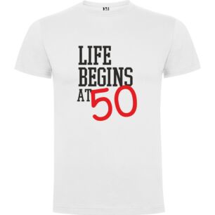 50: Life's Starting Line Tshirt σε χρώμα Λευκό XLarge
