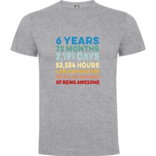 6 Years of Epic Awesomeness Tshirt σε χρώμα Γκρι 3-4 ετών