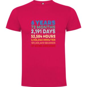 6 Years of Epic Awesomeness Tshirt σε χρώμα Φούξια 3-4 ετών