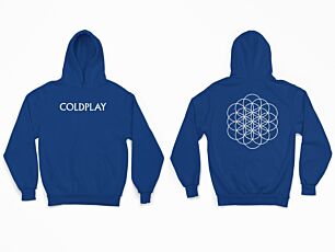 Coldplay Logo Blue Φούτερ με Κουκούλα