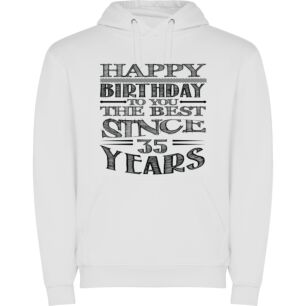 A Timeless Birthday Celebration Φούτερ με κουκούλα σε χρώμα Λευκό XXLarge