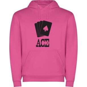 Ace's Poker Card Set Φούτερ με κουκούλα σε χρώμα Φούξια 3-4 ετών