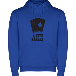 Ace's Poker Card Set Φούτερ με κουκούλα σε χρώμα Μπλε 3-4 ετών
