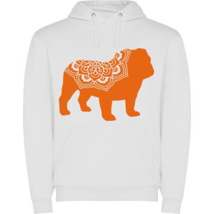 Adobe's Artistic Orange Hound Φούτερ με κουκούλα σε χρώμα Λευκό XXLarge