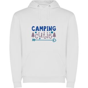 Adorable Camping Cutie Φούτερ με κουκούλα σε χρώμα Λευκό XLarge